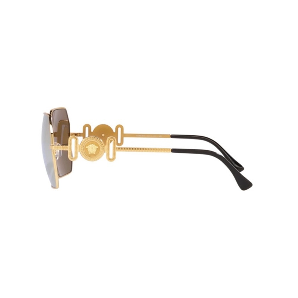 NEW VERSACE VE2248 10027P GEOMETRIC SUNGLASSES MOD 2248 1002/7P GOLD EYEWEAR - Picture 3 of 4